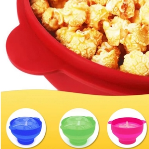 Tazón de silicona para <span class=keywords><strong>palomitas</strong></span> de maíz de aire caliente para <span class=keywords><strong>microondas</strong></span> con tapa y asas para suministros de cocina - Product Image 5