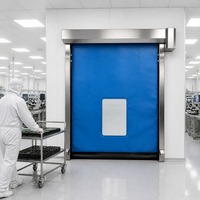 Windproof Self Repairing PVC High Speed Door Waterproof Fast Roll up Door Stainless Steel Frame Industrial Rapid Doors