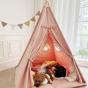 Tienda de Campaña Infantil de Lona de Algodón Rosa, Tienda de Campaña Plegable y Lavable para Bebés y Niños Pequeños - Product Image 3