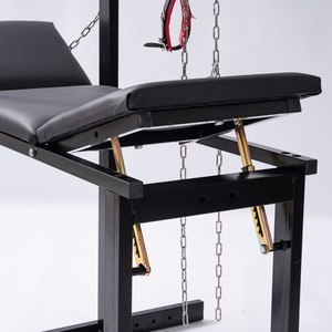Silla Ajustable <span class=keywords><strong>Aoyama</strong></span> para Posiciones Sexuales, Silla Abrepiernas para Juegos Sexuales, Set de Bondage, Muebles para Juegos Sexuales, Metal + Cuero PU Negro - Product Image 3
