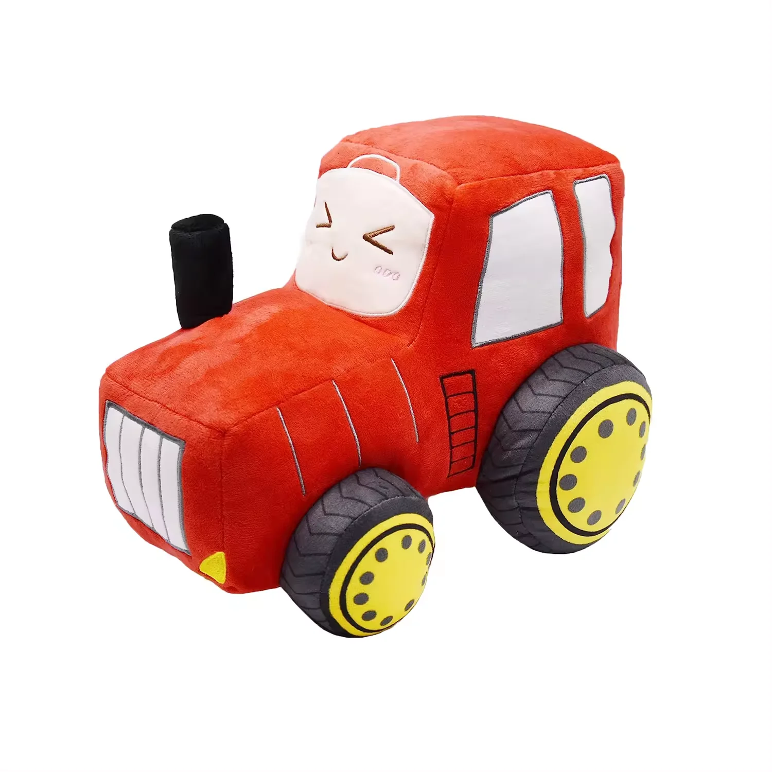 Peluche Tracteur – Oreiller Câlin Doux – Format 22x30 Cm – Coton PP – Décoration Chambre Enfant – Cadeau