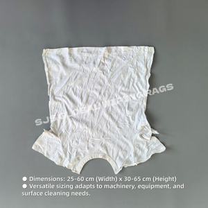Chiffons en coton blanc 100 % pour l'entretien des machines d'atelier et le nettoyage - Product Image 3