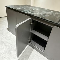 Meuble de cuisine sur mesure, ensemble complet, armoire d'angle en bois de bouleau massif avec tiroirs coulissants, style ferme