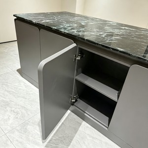 Mobile dispensa angolare su misura in legno massello di betulla con cassetti estraibili, stile rustico, per cucina completa - Product Image 5