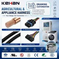 Harness Kabel Kustom Pabrik OEM Konduktor Tembaga Murni PTFE/PVC/Nylon Berperingkat IP68 untuk Penggunaan Peralatan Rumah Tangga dan Pertanian Listrik