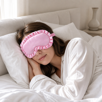 Masque de sommeil en satin de soie de qualité supérieure, personnalisé, avec rembourrage ultra-doux et sangle élastique, pour la vente en gros