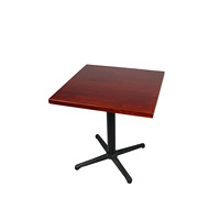 Dessus de table basse Design hêtre massif couleur acajou dessus en bois Table carrée pour la maison hôtel et restaurant