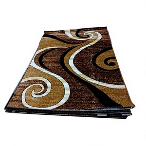 Tapis Adiva turc en polyester shaggy, tissé jacquard, fabriqué à la machine, à poils longs, rembourré, réversible, lavable, antidérapant, antimicrobien - Product Image 1