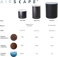 Boîte de stockage de café Airscape (grains secs de 2.5 lb) Boîte de grande taille avec brevet