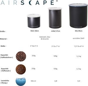 Boîte de stockage de café <span class=keywords><strong>Airscape</strong></span> (grains secs de 2.5 lb) Boîte de grande taille avec brevet - Product Image 4