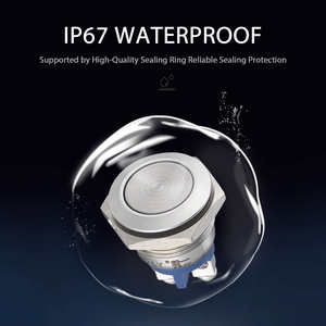 Interruttore a Pulsante Momentaneo GQ16F-10 19mm, Impermeabile in Metallo, 12V 24V, Mini Rotondo per Auto, Barca, Campanello, con Terminale a Vite - Product Image 3