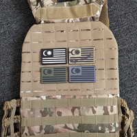 Patch réfléchissant à faible visibilité personnalisé, écologique, en tissu nylon découpé double face avec velcro et caractéristiques en toile PVC pour vêtements