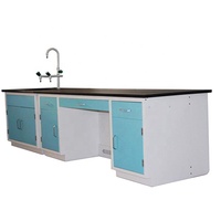 Banc de travail d'angle avec armoire complète, banc d'essai opérationnel avec plan de travail en trempé