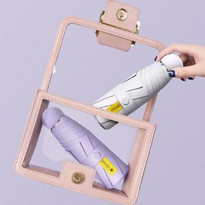 Promo Business Gift 5 Factory Wholesale Upf50+ Mini Pocket <b>Folding</b> Custom Logo Umbrella With Uv Protection - Product Image 5