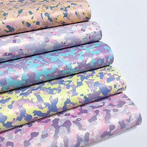 定制0.7毫米云图案乙烯基织物雷辛人造人造合成印花皮革包手袋鞋笔记本 - Product Image 4