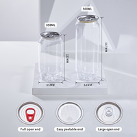 Bouteille à Café Transparente en Plastique PET 250ml 330ml 500ml 650ml 202# Tasse Gobelet pour Boissons Gazeuses