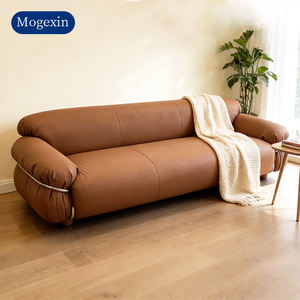 Luxury Artificial Leather Chaise Longue Lounge Chair Midcentury Modern Design Reclining Office Living Room Corner Sofa Single - Product Image 5