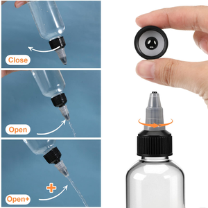 5ml-500ml Squeeze Bottle Transparent Oil Bottles for Hair PET <b>Plastic</b> Refillable Bottles with Twist Top <b>Cap</b> - Product Image 3