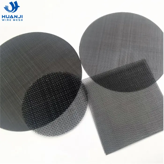 La Chine fournit directement un filet de treillis métallique noir de 20 mailles/écran de treillis métallique de filtre noir de 80 mailles/tissu de fil noir à faible teneur en carbone
