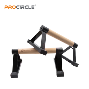 Barres parallèles WP8004 en bois et en acier pour les pompes et les dips, callisthénie, entraînement de rue, barres parallèles - Product Image 1