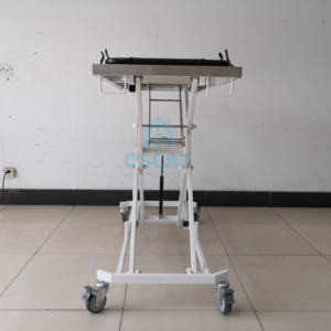 OSCAT veteriner ekipmanları klinik yükseklik ayarlanabilir sedye özellikleri 304 paslanmaz çelik yüzey ve Premium tıbbi tekerlekler - Product Image 6