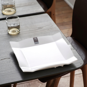 Bán buôn thiết kế không đều nhà hàng trắng 9 inch vuông giá rẻ melamine tấm - Product Image 3