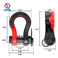 Tailles personnalisées logo graver récupération de charge de récupération forgé 3/4 "D anneau manille 2" récepteur d'attelage