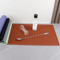 Tapis de service portable en silicone écologique pour café et cuisine, 45*30CM, surface de drainage, protection de comptoir pour café