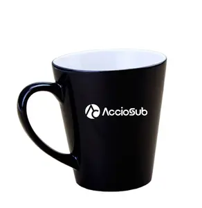 Tasse à café conique imprimable 12oz, matériel de qualité supérieure, tasse magique en céramique, compatible grès noir, cadeau, collection