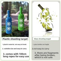 Bouteilles cibles anti-chute pour entraînement au tir, PVC haute visibilité, lot de 6, modèle XJYAT056, avec sangles de suspension, cible résistante aux coups répétés
