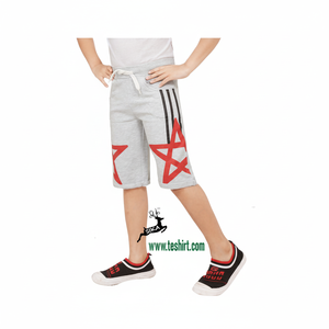 Conjunto de camiseta y pantalón Capri informal transpirable ecológico Jersey de algodón 100% para niños de verano al por mayor, stock listo - Product Image 1