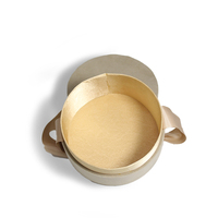 Boîte cadeau ronde en carton velours de luxe personnalisée, boîte à fleurs prête à l'emploi avec couvercle, boîte cadeau de mariage