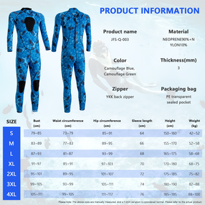 Custom Wholesale Camo Dive Suit 1.5mm-7mm CR Neoprene Spearfishing Wet and Waterproof Q-001 3mm <b>Wetsuits</b> Neoprene Full <b>Wetsuit</b> f - Product Image 4