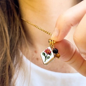 DZ033 Mini Heart Flower Horse Charm, 18K Gold Plated Stainless Steel Cute Pendant for DIY <strong>Jewelry</strong> Making <strong>Supplies</strong> - Product Image 6