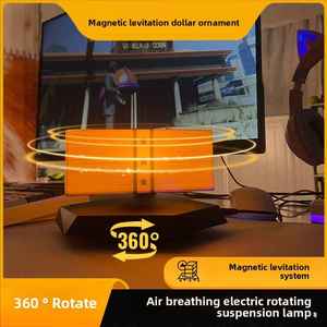 Lampada Notturna LED 3D a Levitazione Magnetica a Forma di Luna, Arte Moderna con Base Rotante e Controllo Touch per Camera da Letto, Ufficio, Scrivania - Product Image 1