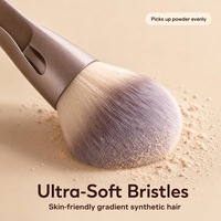 Ensemble de pinceaux de maquillage magnétiques 4-en-1 détachables, poils synthétiques, manche en plastique, pinceaux plats angulaires pour blush et estompage, anticernes et eye-liner