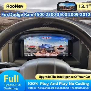 จอ LCD ดิจิตอลขนาด 13.1 นิ้วสำหรับรถยนต์ Dodge Ram 1500 2500 3500 ปี 2009-2012 เครื่องเล่นหน้าปัดแสดงความเร็วเสมือนแบบดั้งเดิม - Product Image 2