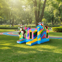 Château gonflable Color Funworld Animal Party, modèle Singe, pour enfants, usage commercial, taille 5,4 m, 2-3 ans
