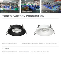 Éclairage de plafond pour appartement, en aluminium moulé sous pression, blanc/noir, GU10, découpe de 65 mm, cadre encastré pour downlight