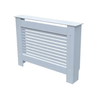 Cubierta de radiador sin pintar blanca con patrón de rejilla cruzada de diamante atractivo de MDF a la venta de 2017 - Product Image 2