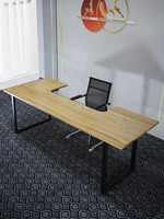 Bureau de travail moderne en bois avec pieds en métal, table d'ordinateur rectangulaire, poste de travail à domicile, mobilier de bureau de direction, vente en gros