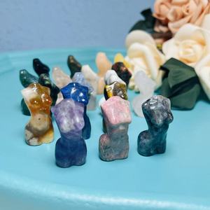 Piedra de cristal natural modelo desnudo mujer señora cuerpo Torso estatua para Decoración - Product Image 1