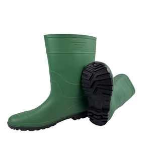 Stivali da <span class=keywords><strong>Uomo</strong></span> in PVC Verde Scuro Impermeabili, Resistenti e Adatti per Cantieri Edili, Lavori di Sanificazione e Operazioni all'Aperto - Product Image 1