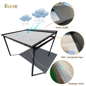 Parasol de grande surface Projet personnalisé Auvent en PVC imperméable <span class=keywords><strong>motorisé</strong></span> Auvent de toit rétractable extérieur - Product Image 5