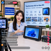 18.5  Panel PC Industri Layar Sentuh Kapasitif LCD Komputer AIO Kontrol Win 10 Tablet PC Industri untuk Pengujian Industri