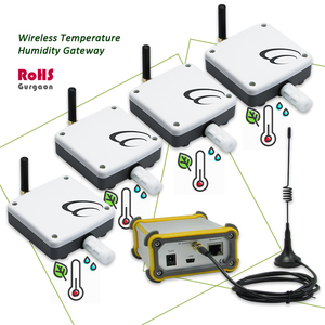Lora Gateway Capteur de données d'humidité de température Instruments de mesure électroniques 4 ensembles Passerelle d'humidité de température sans fil - Product Image 1