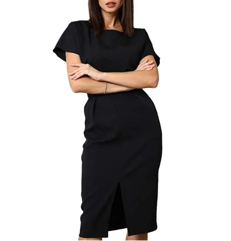 Tailor Made Oem 2021 Latest Elegant Office Dress Designer Dresses Office Wear For Women Ladies Career
