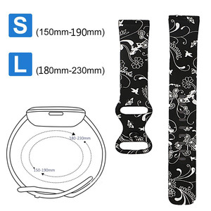 Bracelet de <span class=keywords><strong>sport</strong></span> S/L, accessoires, bracelet de remplacement pour <span class=keywords><strong>Fitbit</strong></span> Versa 3/<span class=keywords><strong>Sense</strong></span>, bracelet de <span class=keywords><strong>montre</strong></span> en silicone imprimé avec motifs colorés - Product Image 2