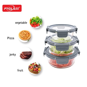 Airtight 10 Sets BPA-Free Glass Food Storage <strong>Containers</strong> with Grey Glass Lids, for Microwave, Oven, Freezer, Leak Proof - Product Image 5