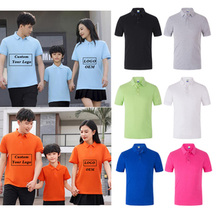 High Quality Custom Men's Polo Family T-Shirts Breathable Short Sleeve Printed Solid Fabric Embroidered Logo Business Polo Shirt